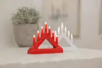 7-armad ljusstake röd led mini