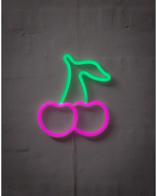 Neonskylt Körsbär H. 20 x B. 22 cm