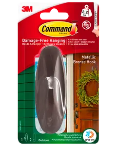 Command™ Metallkrok för utomhusbruk – Brons Stor