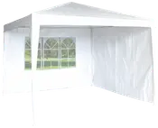Sidoväggar paviljong vit 2x3 m 2-pack