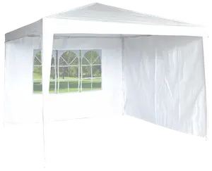 Sidoväggar paviljong vit 2x3 m 2-pack