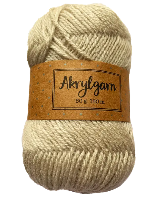 Akrylgarn 50 g - beige