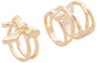 Ring rosett 2 st - guld
