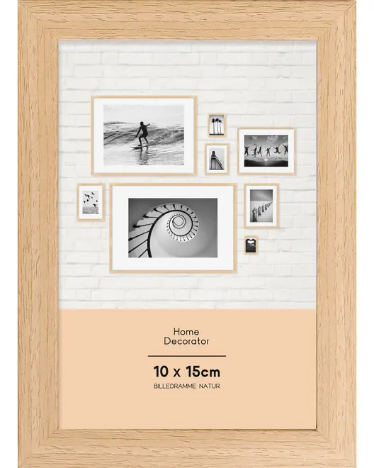Billedramme 10 x 15 cm - natur