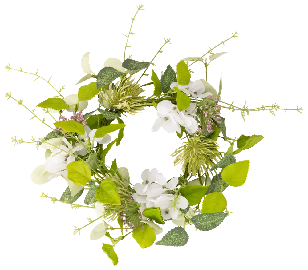 Konstgjord blomsterkrans Ø25 - ljus