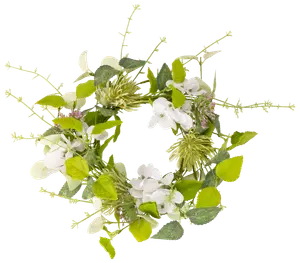 Blomsterkrans kunstig Ø25 - lys