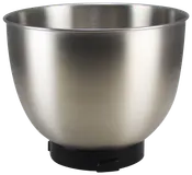 Røreskål i rustfrit stål med børstet finish, afrundede sider og sort plastbund. Perfekt til røremaskiner, bagning og madlavning. Holdbar og nem at rengøre.