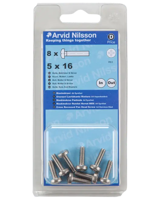 MASKINSKRUV A4 PH M5X16 8 ST