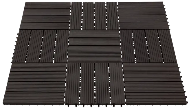 WPC Kompositplatta 30 x 30 cm - kolgrå