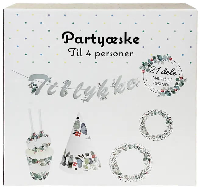 Partyæske til 4 personer - eucalyptus