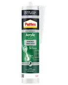 Pattex Akrylforsegler i grå 300 ml patron, til indendørs brug. Kan overmales efter 1 time, fleksibel, fylder huller og revner, lavet af 95% genbrugsplast.