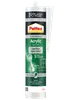 Pattex Akrylforsegler i grå 300 ml patron, til indendørs brug. Kan overmales efter 1 time, fleksibel, fylder huller og revner, lavet af 95% genbrugsplast.