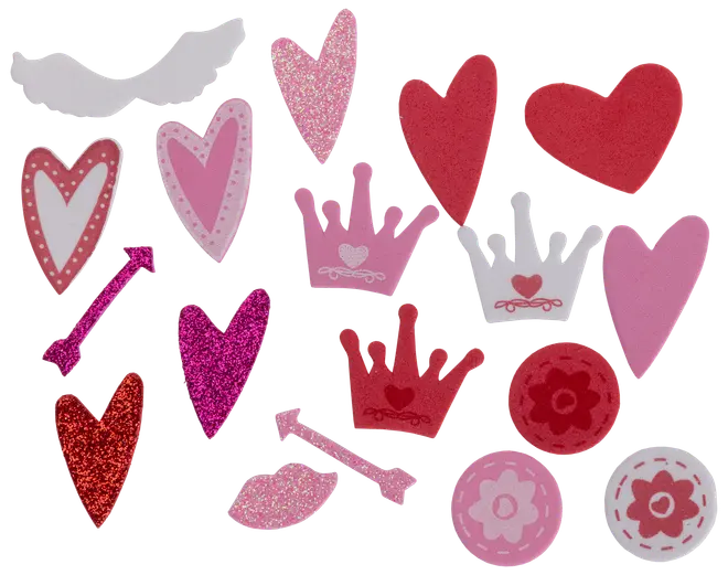 Klistermærker - 100 stk. - ass. farver og størrelser