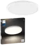 Rund, slank hvid loftslampe fra Philips Hue. Smart LED, kompatibel med Alexa og Google Home. Moderne, flad montering for jævn, blød belysning. Inkluderer detailæske.
