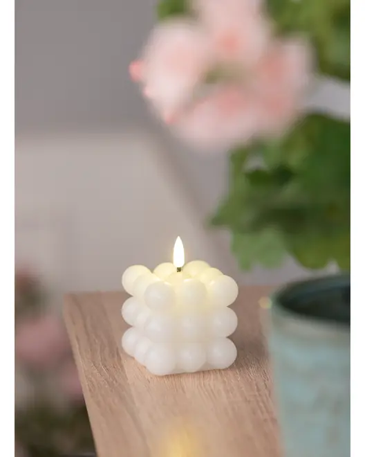 Led-Bubbelljus Vit 7,5 Cm