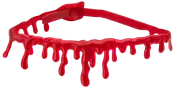 Rött plastdiadem utformat som droppande blod, perfekt för Halloween eller maskerader. Flexibel passform, lättvikt och ger en realistisk, skrämmande effekt runt pannan.