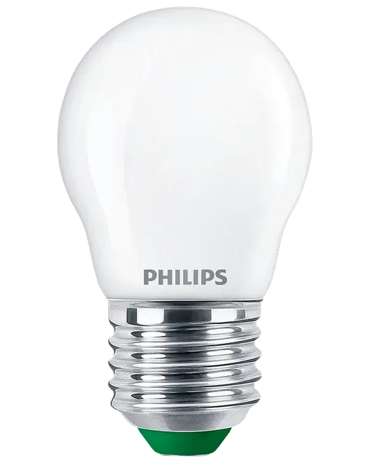 Philips LED-lampa med frostat vitt glas, standard A-form, E27 sockel. Energibesparande, hållbar och ger mjukt, jämnt ljus. Passar för allmän hemmabelysning.