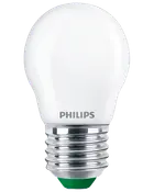 Philips LED-lampa med frostat vitt glas, standard A-form, E27 sockel. Energibesparande, hållbar och ger mjukt, jämnt ljus. Passar för allmän hemmabelysning.