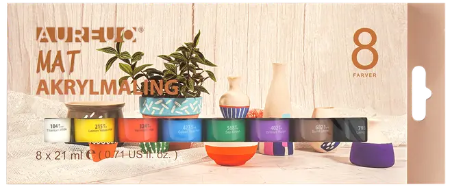 Akrylfärg matt 8 x 21 ml