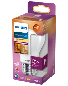 PHILIPS LED normallampa 3,4W E27 A60 dimbar