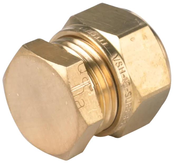 Kompressions slutmuffe 15 mm - messing