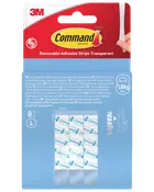 Command™ Aftagelige Klæbestrips 8 stk - Transparent L 
