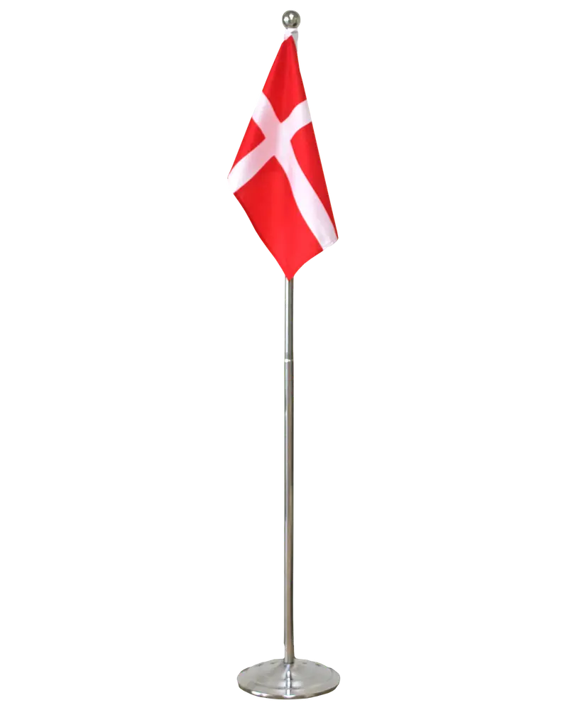 Flagstang justérbar 108-192 cm - Forkromet stål