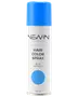 Hvid aerosolflaske med blå hætte, mærket NEW:IN Copenhagen Hair Color Spray, Blue Metallic, 150 ml.