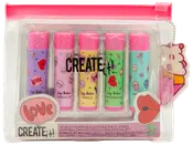CREATEit Læbepomade i taske 5 stk.