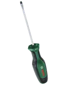 Bosch isoleret fladskruetrækker med grønt og sort ergonomisk håndtag.