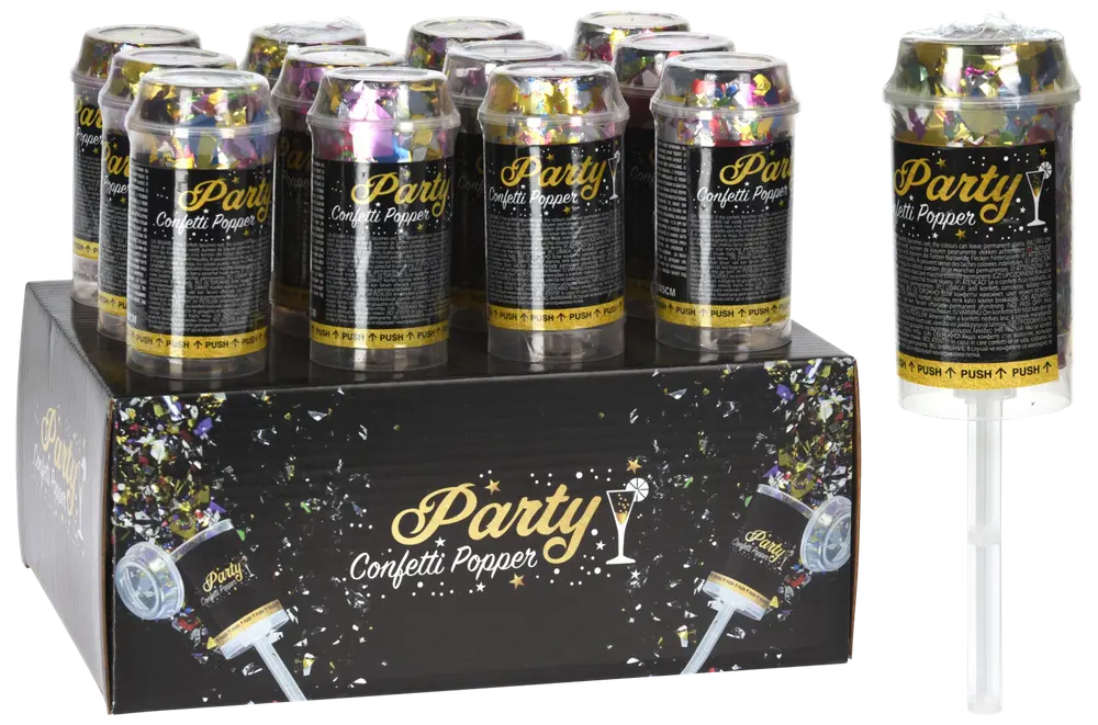 Skub-op konfettikanon 17,5 cm