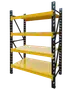 Lagerhylla 180X120X60 cm gul
