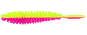 Flexibait Fat Worm Pink Yellow 5-pak - tutti frutti