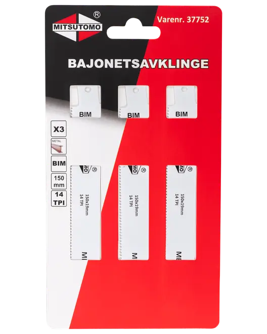 Tigersågblad metall 150 mm 3-pack