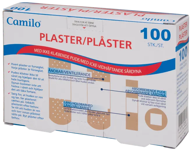 Plastersæt 4 str. 100 stk.