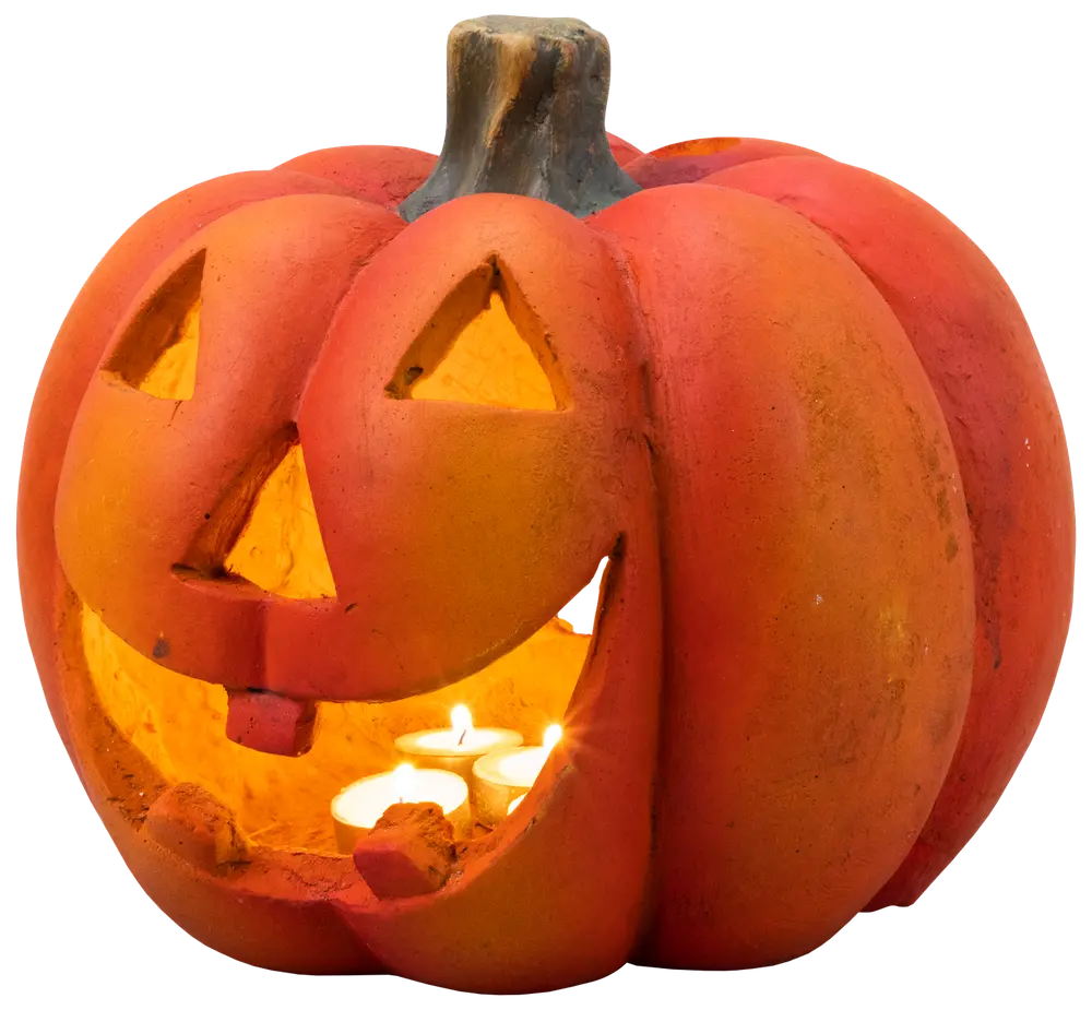 Pumpa ljus 28 cm halloween