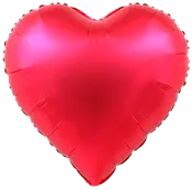 Folieballon 34 cm - Rød hjerte