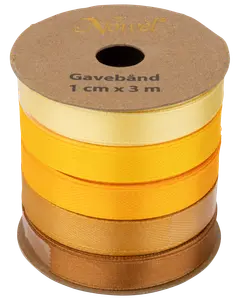 Satinband 5 nyanser - 15 meter