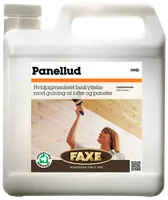 Hvidpigmenteret træbeskyttelse til lofter og paneler, modvirker gulning. Leveres i stor plastdunk med skruelåg, egnet til forbehandling. Mærke: FAXE Panellud Hvid.