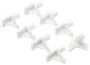 Vinkelhyldebærer Ø5 mm 8-pak - hvid