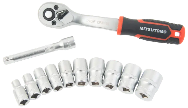 Mitsutomo hylsnyckelsats 1/4” - 12 delar