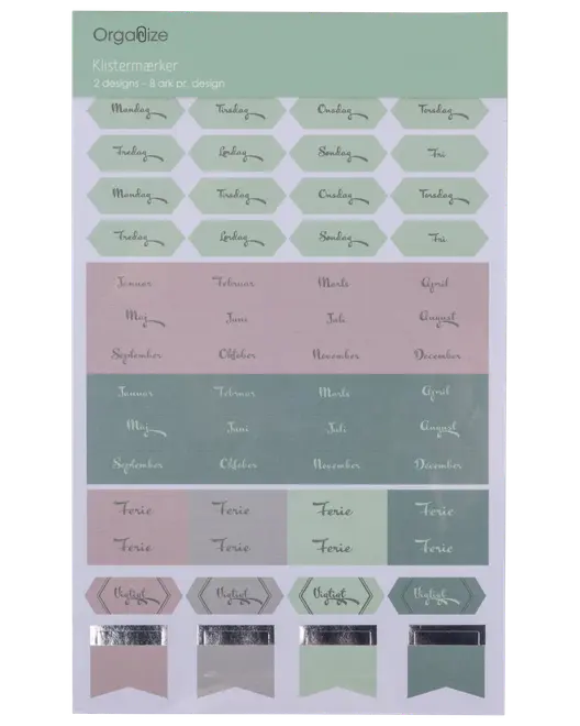 Klistermærkeblok 16 ark - 13 x 21 cm