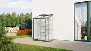 Växthus Ida 900 grön/poly med sockel