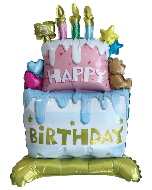 Folieballon på fod 38 cm - Lagkage