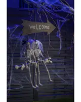 Halloween Skelett brudpar på gunga H. 72 cm