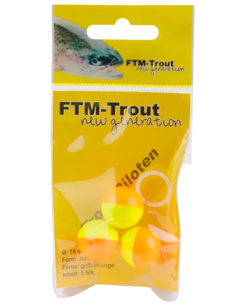 Ftm flytkulor röd/gul 18mm 6st