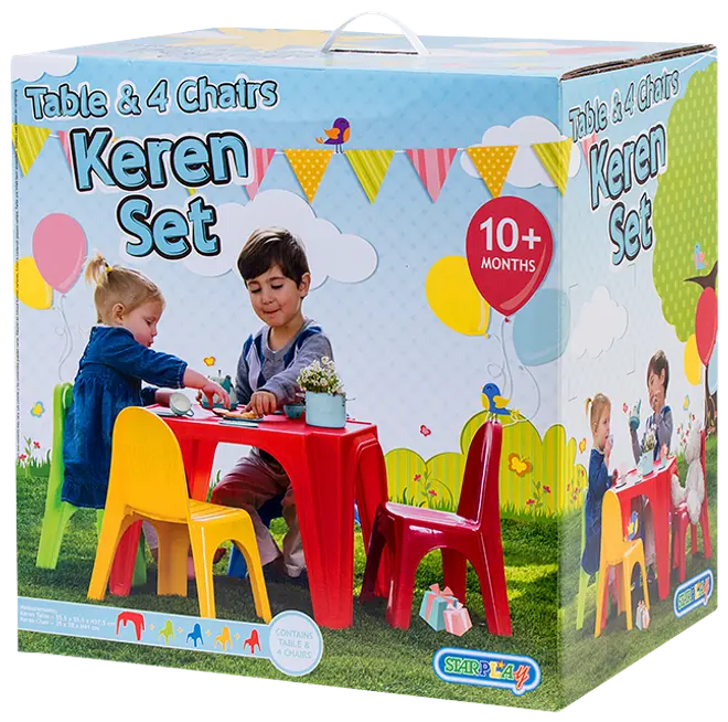 Børnebord med 4 stole