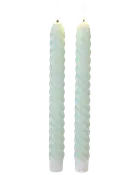 LED-kronelys snoet 2-pak - grøn