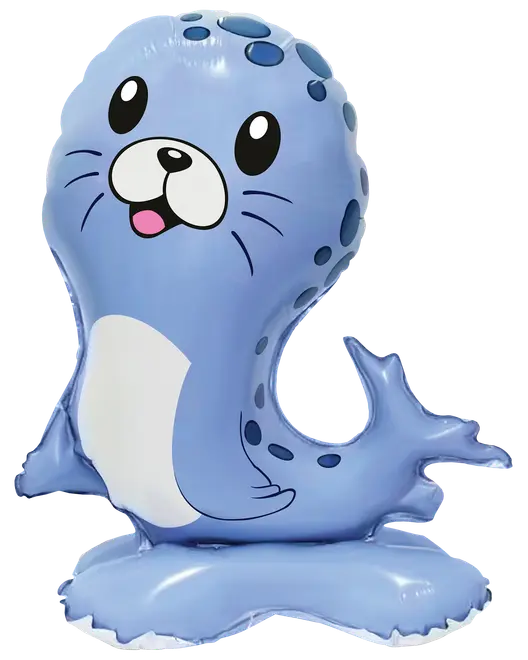 Folieballon på fod 60 cm - Mini sæl