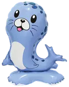 Folieballon på fod 60 cm - Mini sæl